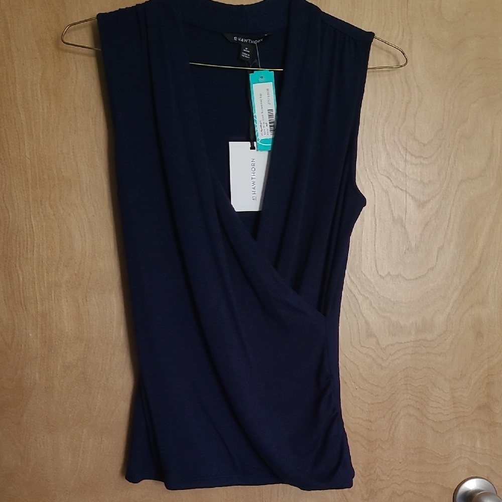 41 Hawthorn Navy Sleeveless Top